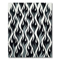 Monochrome Fire Flames Abstract Rug