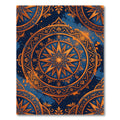 Celestial Golden Star Navy Medallion Rug