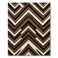 Earthy Chevron Striped Abstract Rug