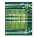 Modern Green Athletic Stadium Grid Rug