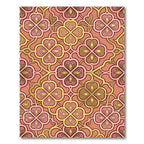 Golden Clover Damask Terracotta Trellis Rug