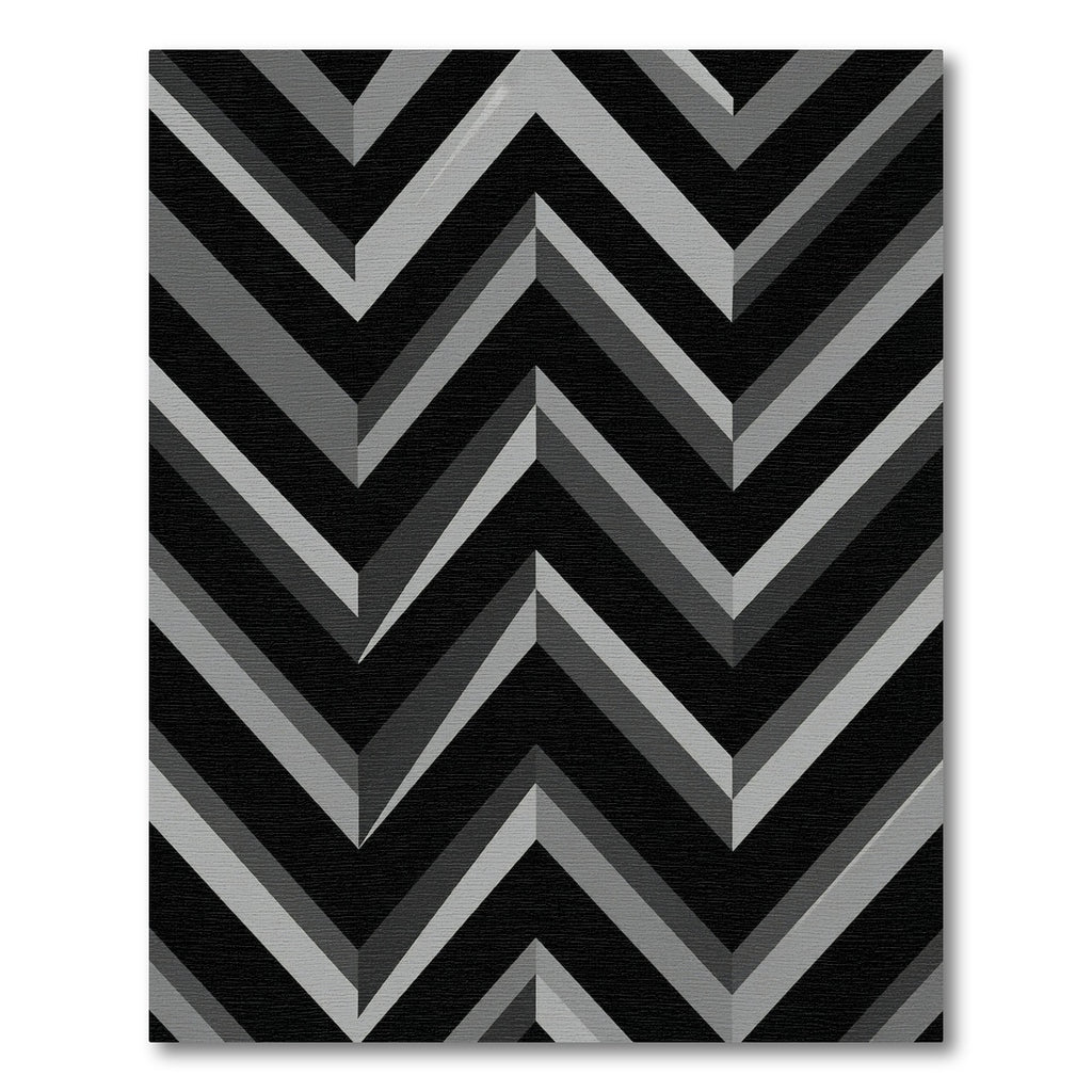 Monochromatic Zigzag Herringbone Inlay Rug
