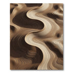 Bronze Wavy Contour Abstract Rug
