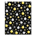 Gold Silver Ornaments Snowflake Pattern Rug