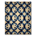 Indigo Splatter Ikat medallion Rug