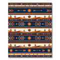 Southwestern Desert Sun Striped Geo Rug