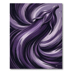 Lush Violet Swirling Plum Abstract Rug