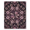 Floral Mandala In Blush And Plum Rug