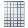 Modern Gray Industrial Grid Squares Rug