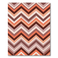 Retro Earthy Chevron Zigzag Area Rug