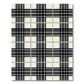 Modern Neutral Charcoal Plaid Grid Rug