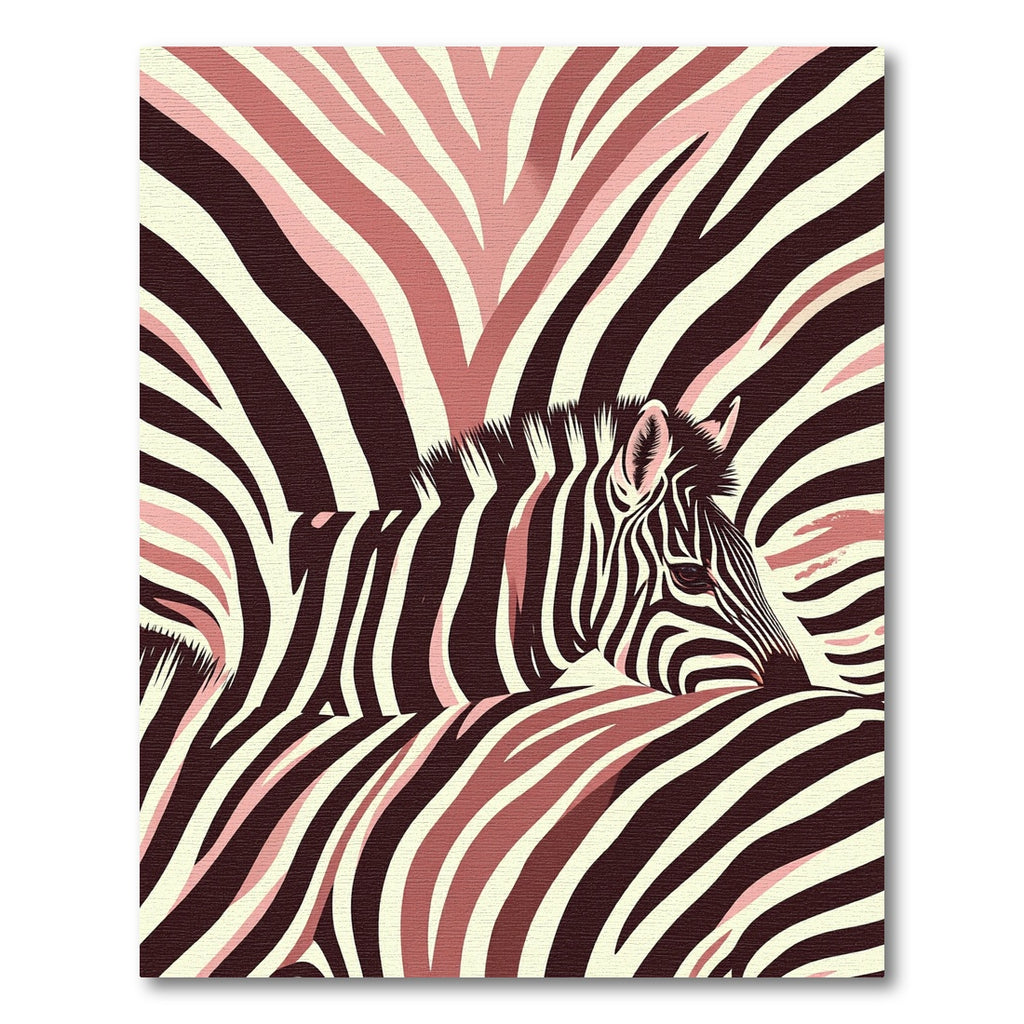 Blush Zebra Stripe Abstract Art Rug