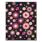 Pink Sparkle Burst Celebration Rug