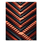 Coral Stairs V Geometric Abstract Rug