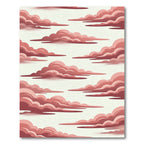 Dreamy Pink Cloudy Sky Illustration Rug