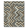Modern Earthy Zigzag Chevron Texture Rug