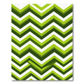 Modern Vibrant Green Zigzag Chevron Rug