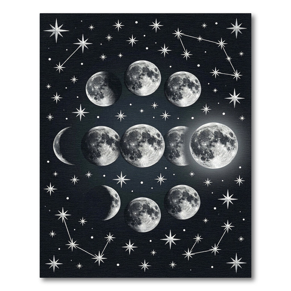 Luminous Lunar Phases Celestial Stars Rug