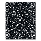 Black White Atomic Particles Network Rug