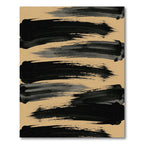 Minimalist Black Ink Brush Stroke Rug