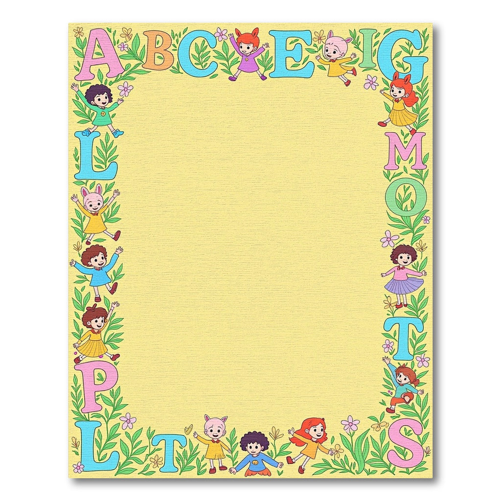 Alphabet Garden With Cheerful Children Rug