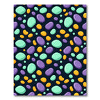 Abstract Pebble Dots in Teal Purple Rug
