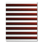Crimson Twisted Rope Stripes Rug