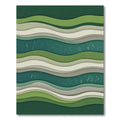 Verdant Layers Abstract Wave Rug