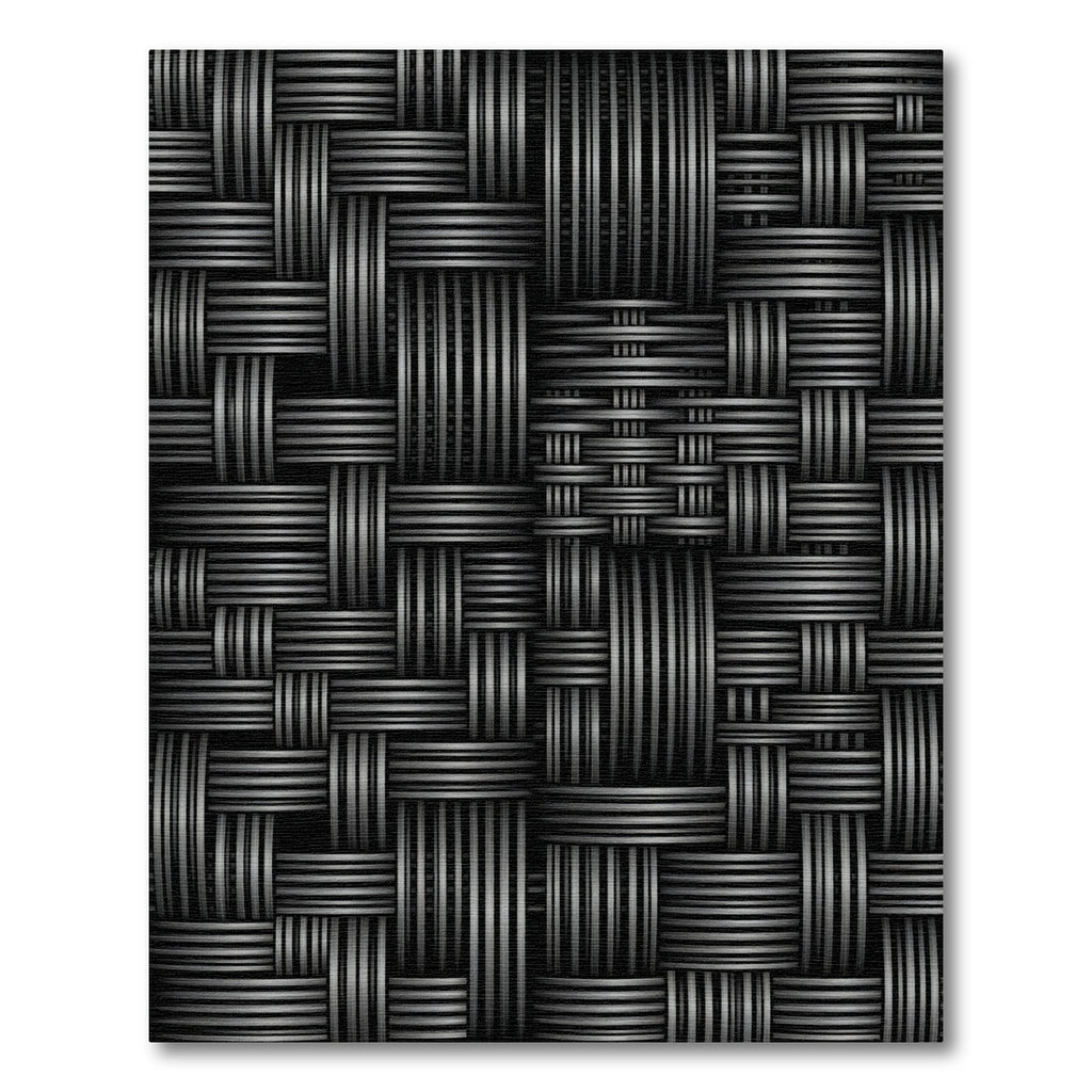 Monochrome Woven Texture Grid Rug