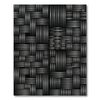Monochrome Woven Texture Grid Rug
