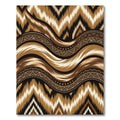 Tribal Earth Tone Ikat Wave Rug