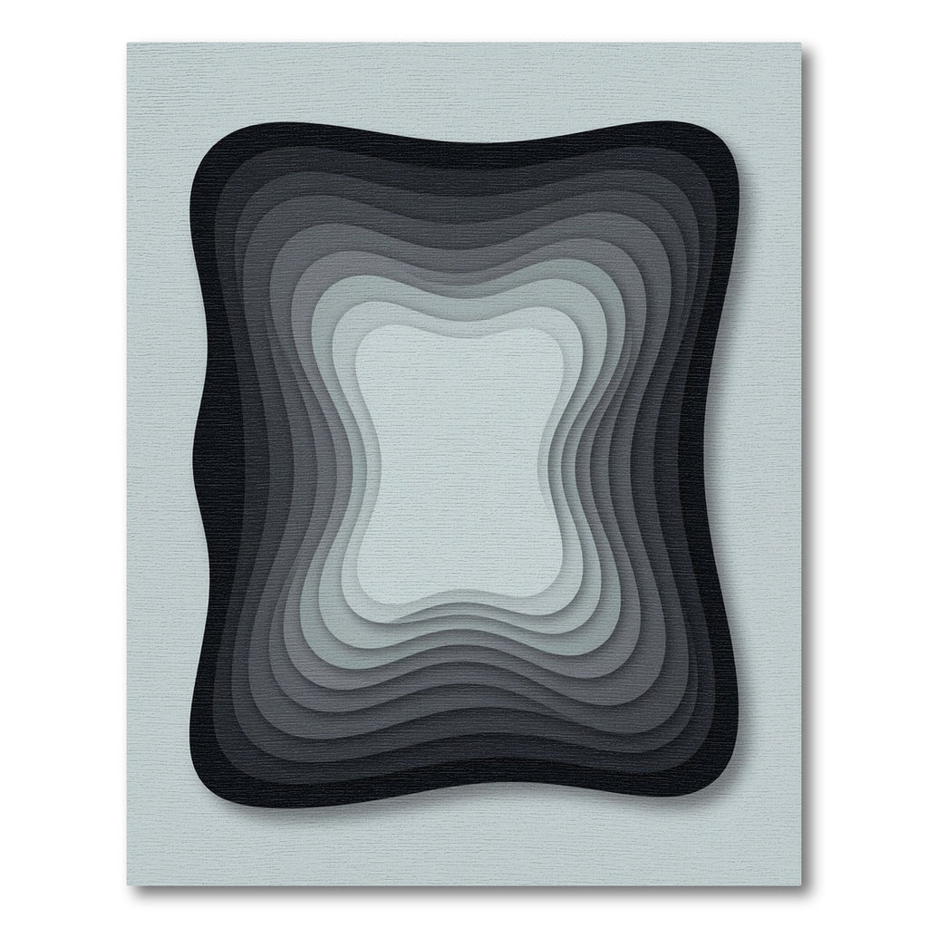 Monochromatic Gradient Layered Organic Rug