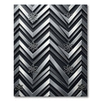 Metallic Chevron Atom Pattern Rug