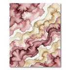 Earthy Plum Blush Watercolor Flow Rug