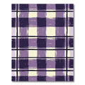Purple Cream Brushed Plaid Check Rug