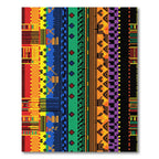 Vibrant Multi-Color Geometric Striped Abstract Rug