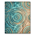 Aqua Teal Earth Tone Round Swirls Rug