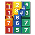 Vibrant Multi Colored Geometric Number Block Rug