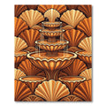 Orange Fountain Shell Geometric Rug