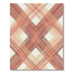 Coral Red Intersecting Diagonal Weave Rug