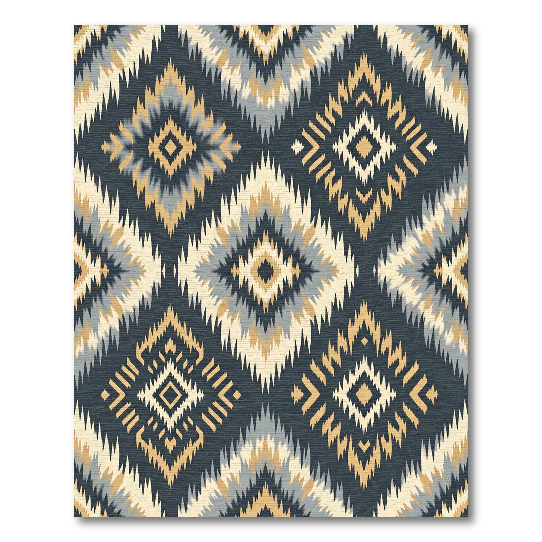 Tribal Diamond Geometric Warm Tones Rug