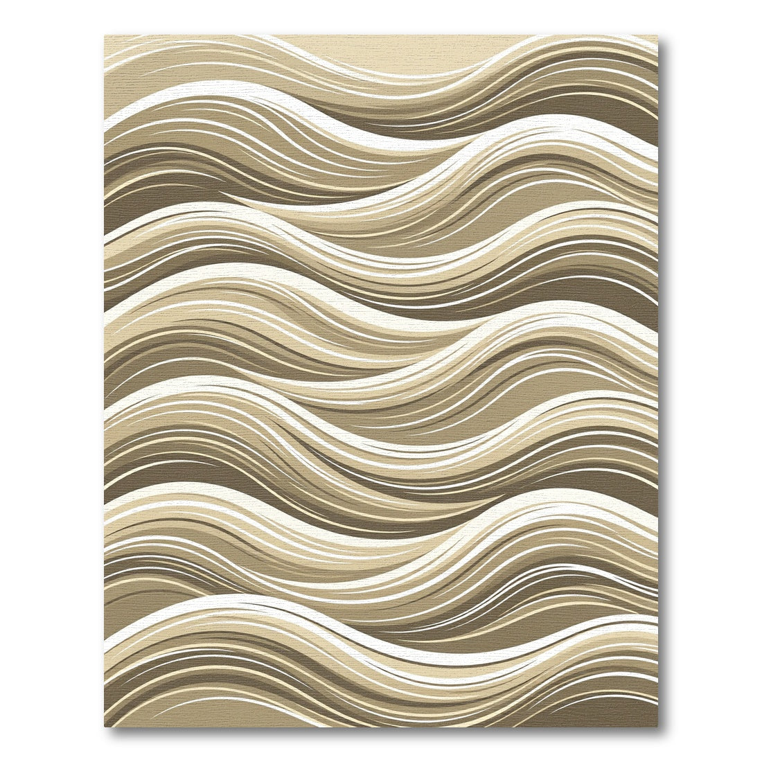 Sandy Dune Abstract Wave Design Rug