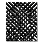 Modern Black White Interlocking Lines Rug