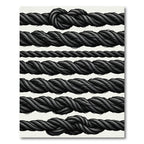 Black Twisted Rope Texture Rug