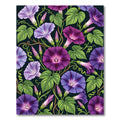 Vibrant Plum Morning Glory Vine Rug