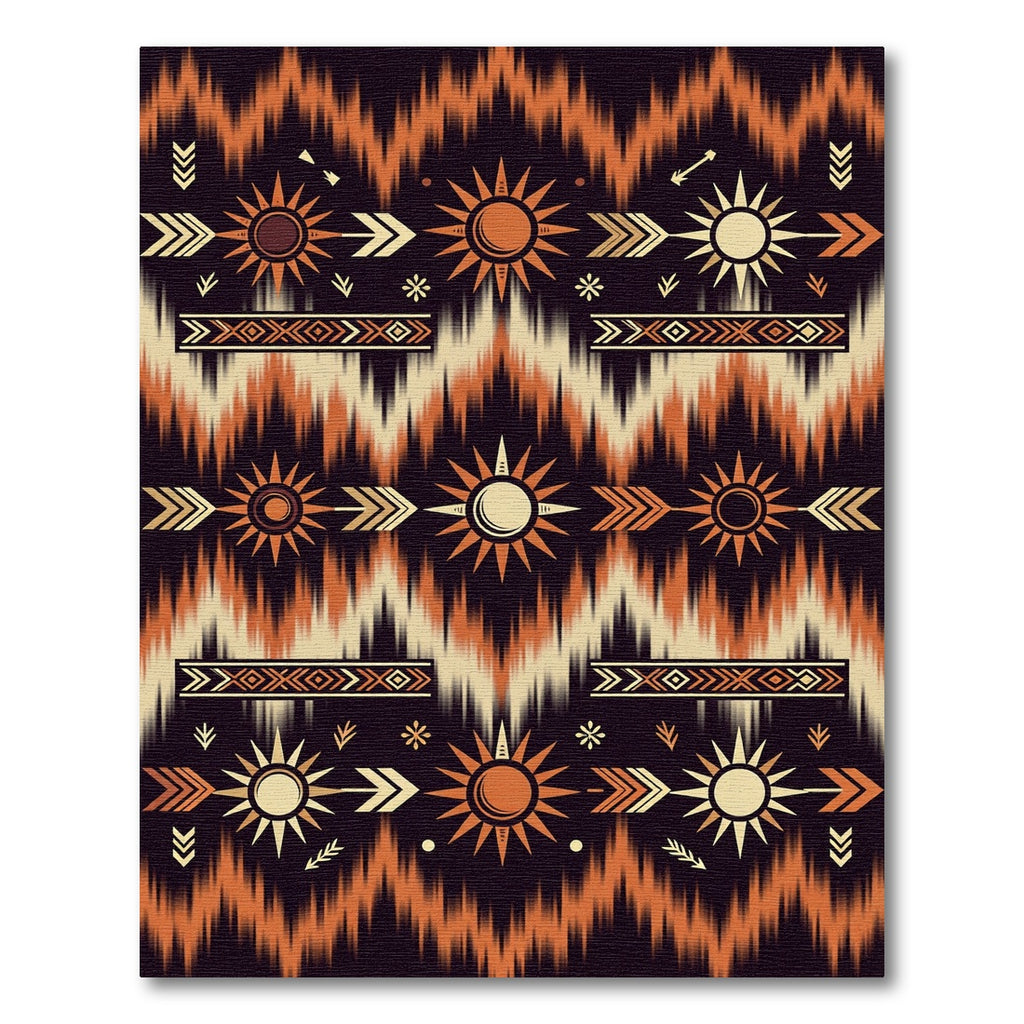Tribal Sun Arrow Zigzag Rug