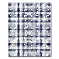Navy Blue Geometric Polka Dot Grid Rug