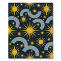 Yellow Starburst Gray Arch Scatter Rug