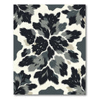 Monochromatic Feathered Floral Bloom Rug