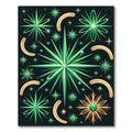 Celestial Emerald Starry Night Sky Rug